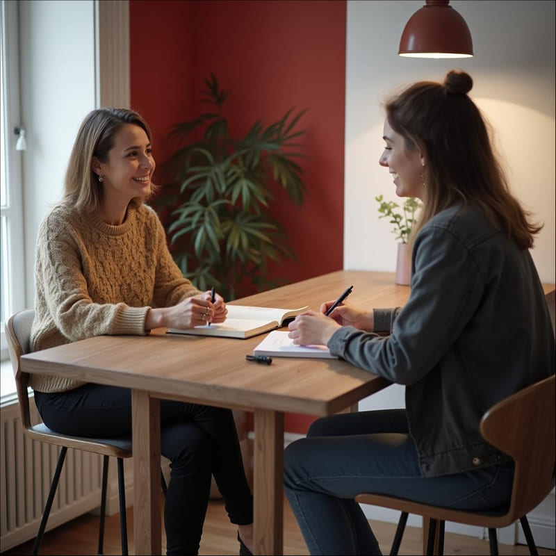 Dormation en italien chez Adomlingua entre deux femmes souriantes